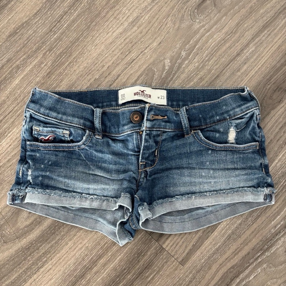 Hollister Women's Blue Denin Jean Shorts